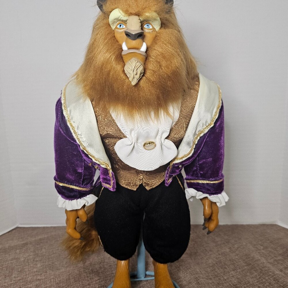 Vintage Disney Beauty And The Beast 14" Beast Doll by Dakin